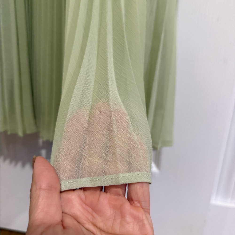 ALEXIS Sunniva Strapless Pleated Maxi Dress Gown Sage Green NEW with tag - Picture 8 of 14